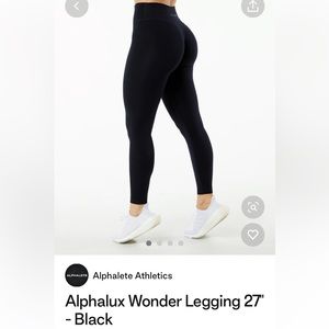 NWT Alphalete Alphalux Leggings 27” Black